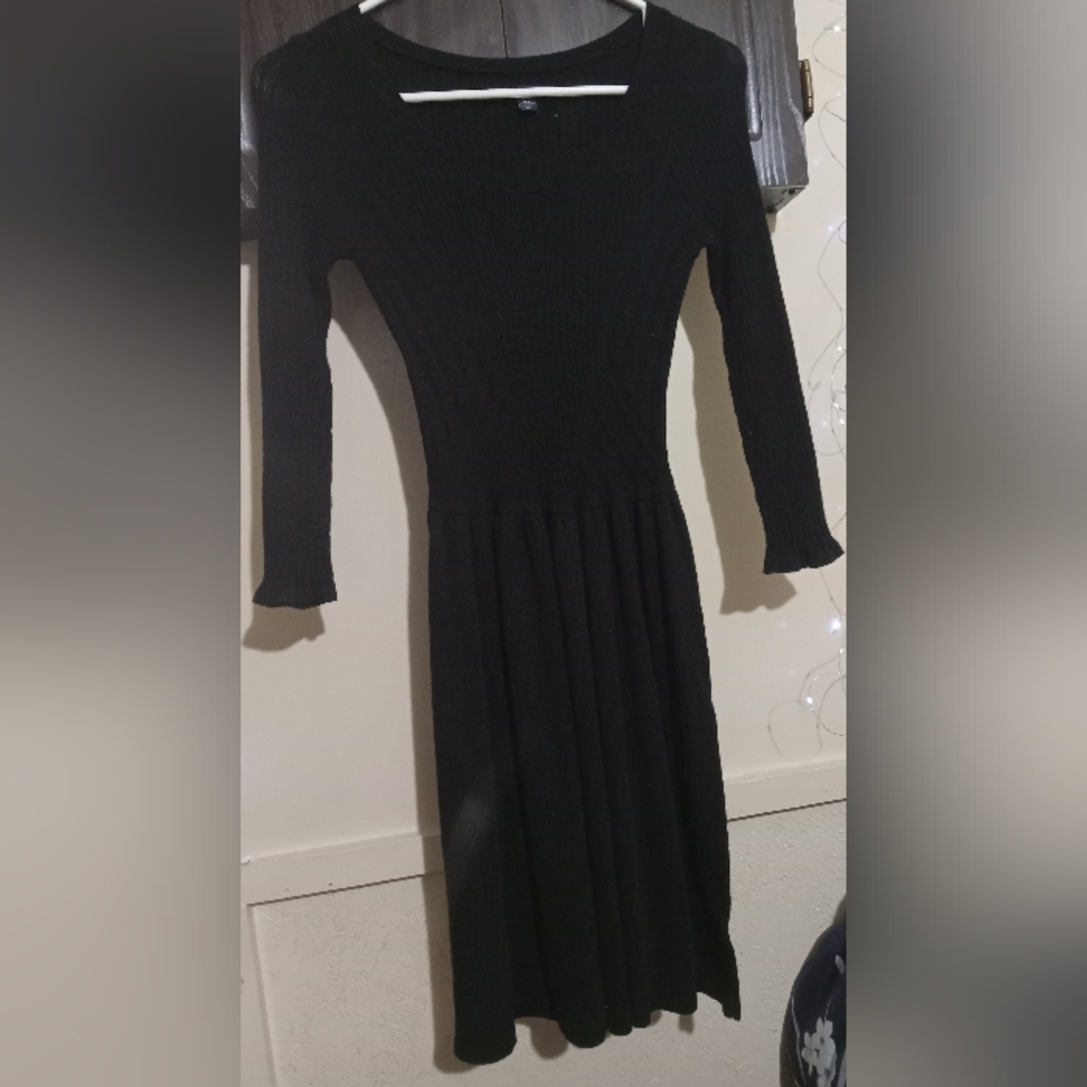 Black Knit Women's Dress